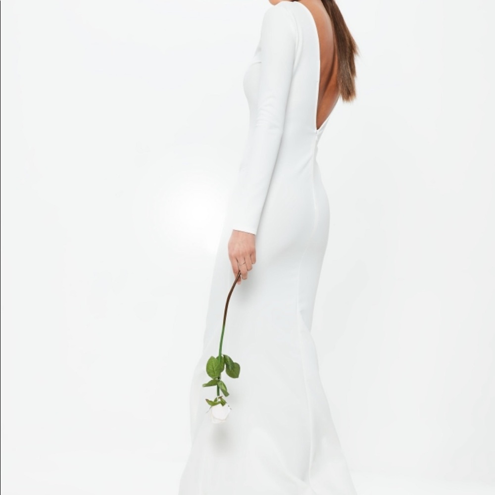 Missguided Simple and Elegant Wedding Dress